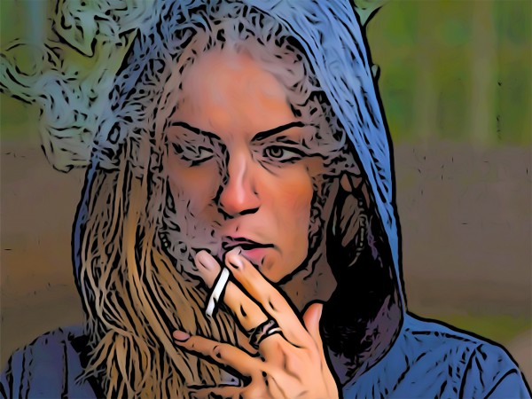 Woman Smoking by W Scott